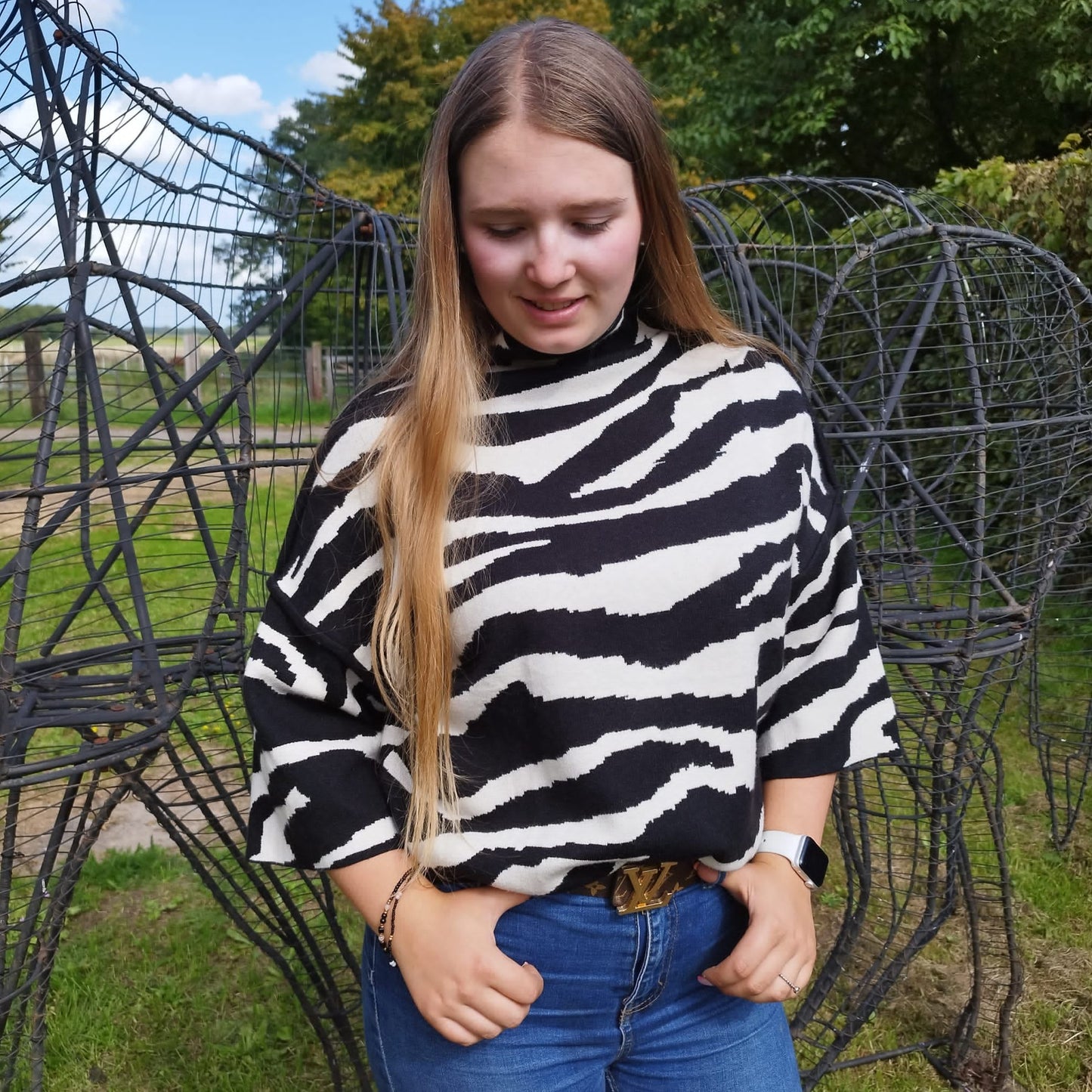 Kurz Arm Pulli mit Stehkragen