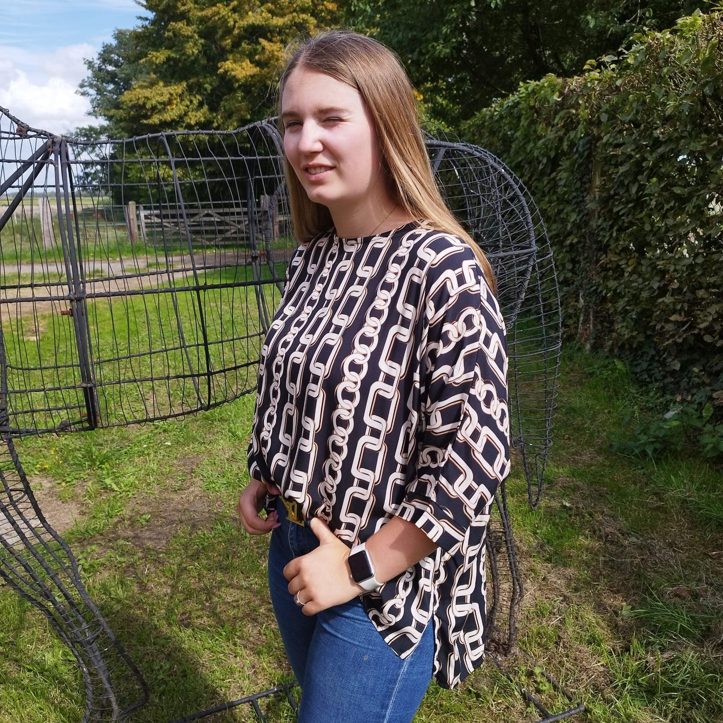 Leichtes Shirt aus Blusenstoff