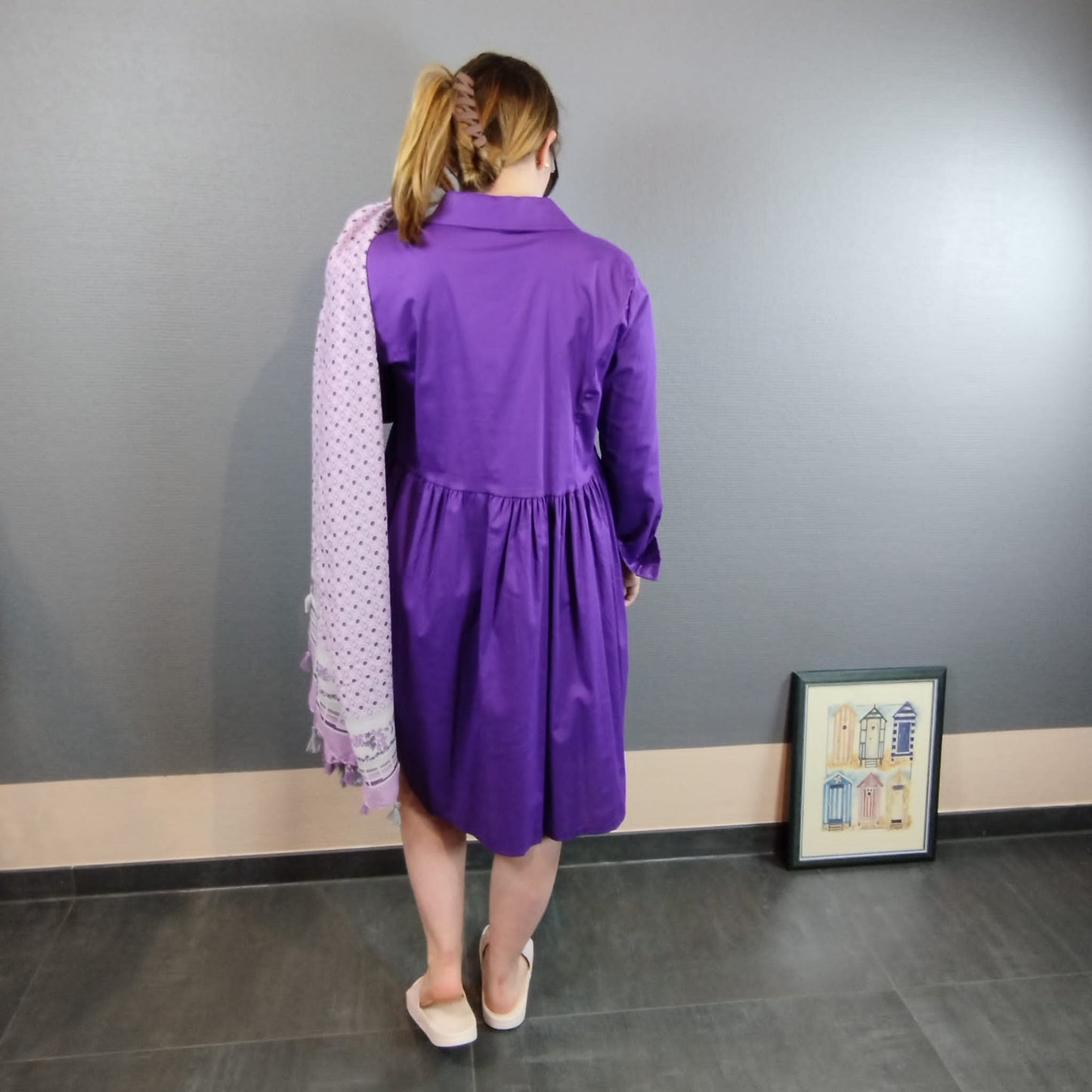 Hemdkleid in lila