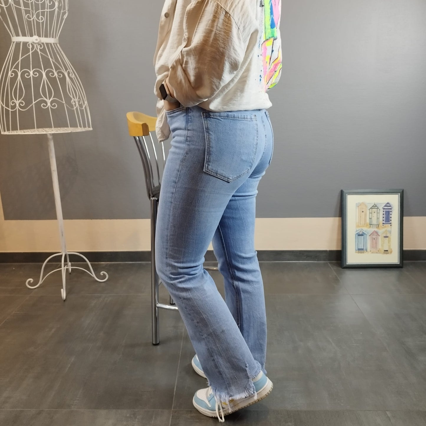 Jeans mit Franzen